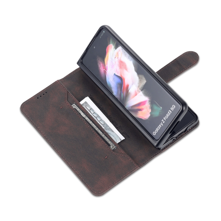 AZNS AZNS Galaxy Z Fold 3 Fodral Skin Touch Brun