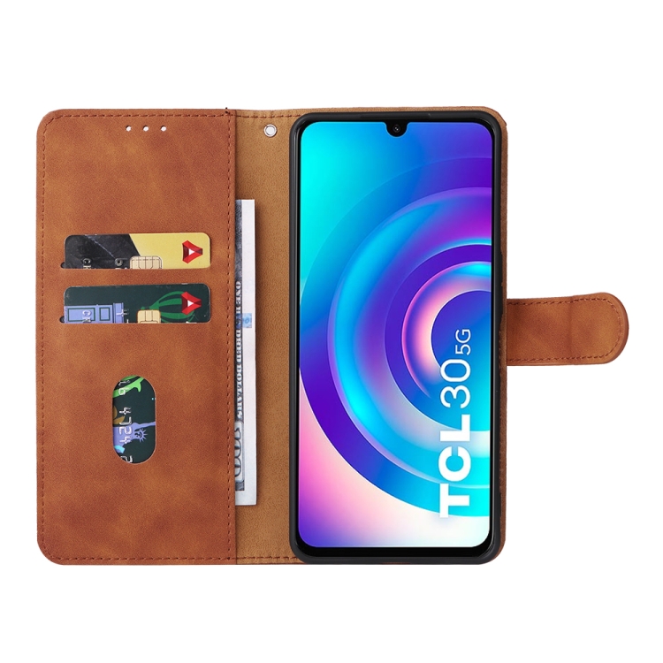  TCL 30+ (2022) Fodral Skin Touch Brun