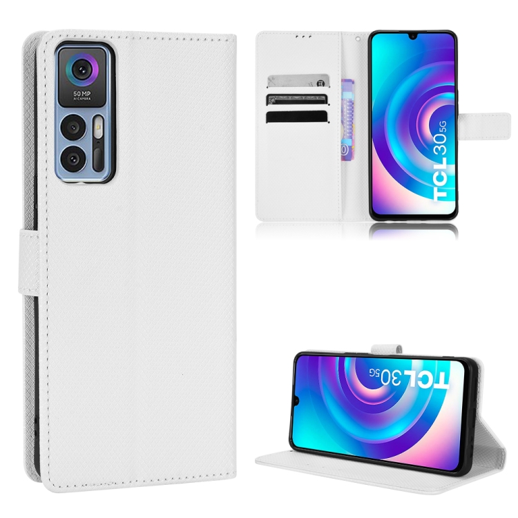  TCL 30+ (2022) Fodral Vävd Textur Vit