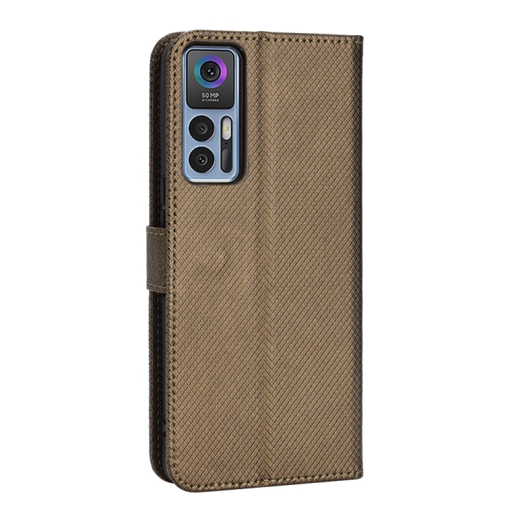  TCL 30+ (2022) Fodral Vävd Textur Brun
