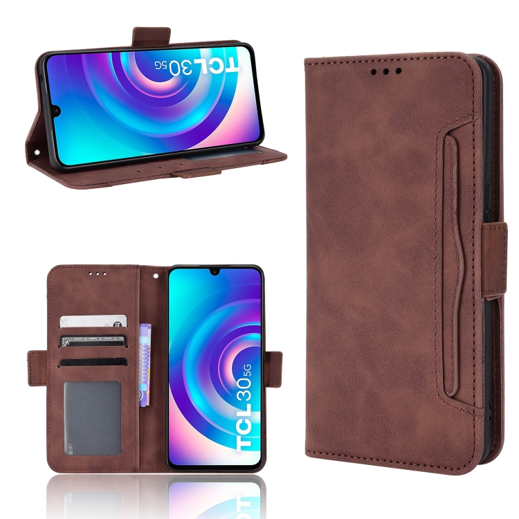  TCL 30+ (2022) Fodral Avtagbart Kortfodral Brun