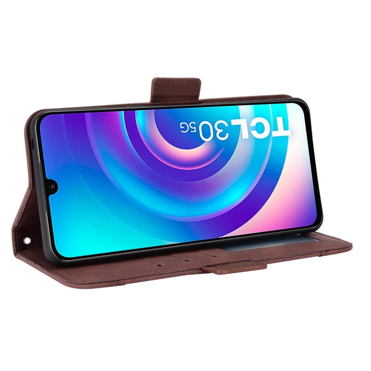  TCL 30+ (2022) Fodral Avtagbart Kortfodral Brun
