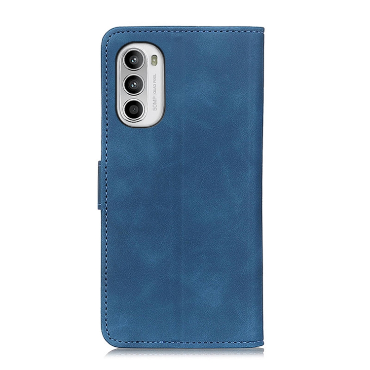 KHAZNEH KHAZNEH Motorola Moto G52/G82 Fodral Retro Läder Blå
