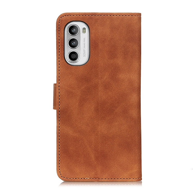 KHAZNEH KHAZNEH Motorola Moto G52/G82 Fodral Retro Läder Brun