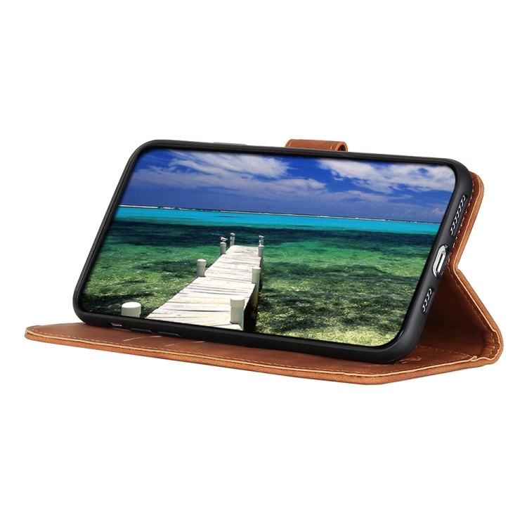 KHAZNEH KHAZNEH Motorola Moto G52/G82 Fodral Retro Läder Brun