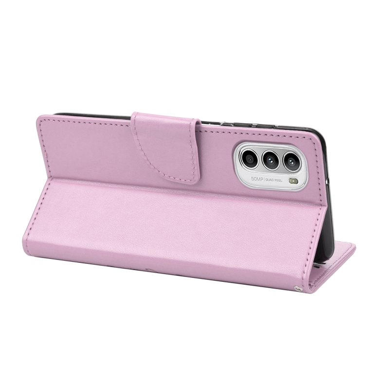  Motorola Moto G52/G82 Fodral Blommigt Tryck Ljus Lila