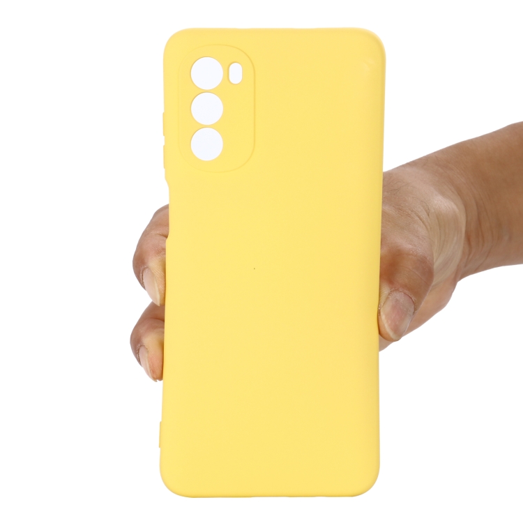  Motorola Moto G52/G82 Skal Liquid Silikon Gul