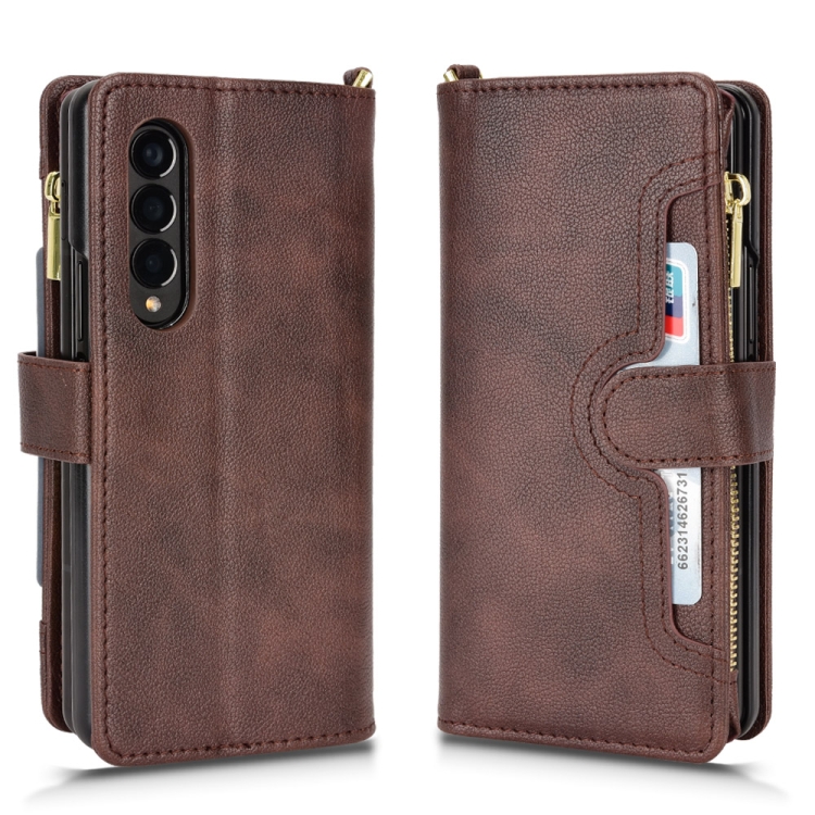  Galaxy Z Fold 3 Fodral Multifunktionell Brun
