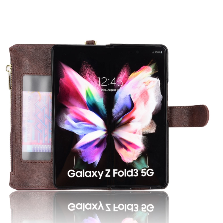  Galaxy Z Fold 3 Fodral Multifunktionell Brun