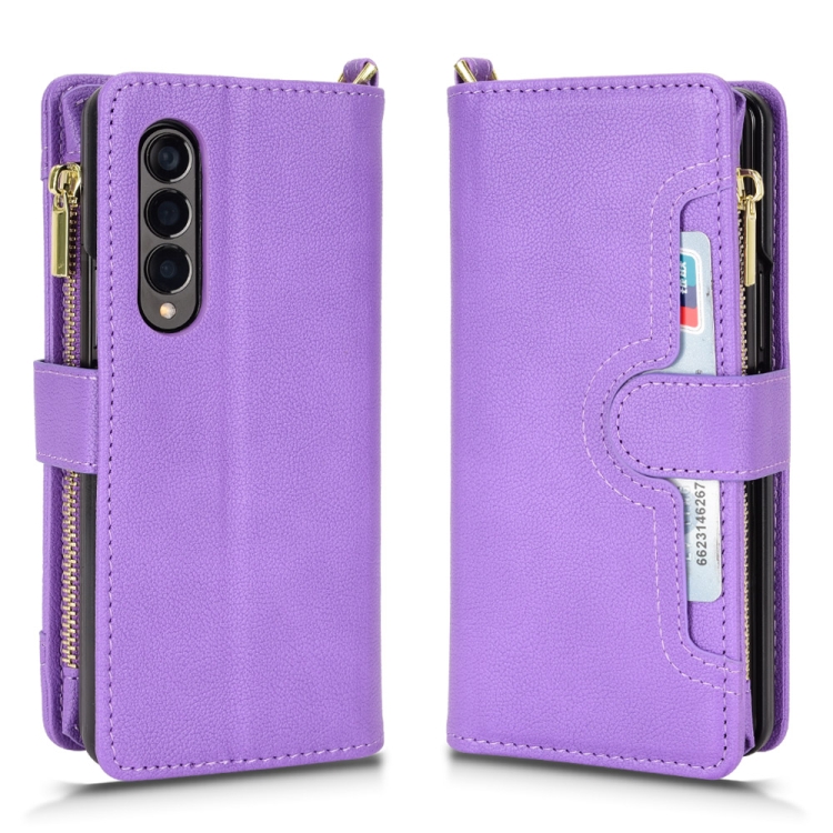  Galaxy Z Fold 3 Fodral Multifunktionell Lila