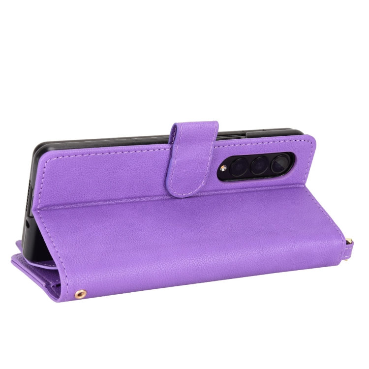  Galaxy Z Fold 3 Fodral Multifunktionell Lila