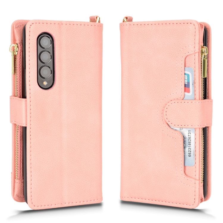  Galaxy Z Fold 3 Fodral Multifunktionell Rosa