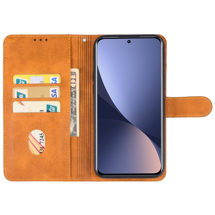  Xiaomi 13 5G Fodral Solid Läder Brun