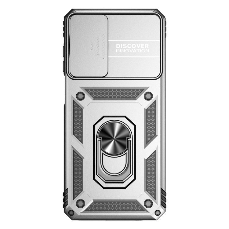  Motorola Moto G52/G82 Skal CamShield Ring Armor Silver