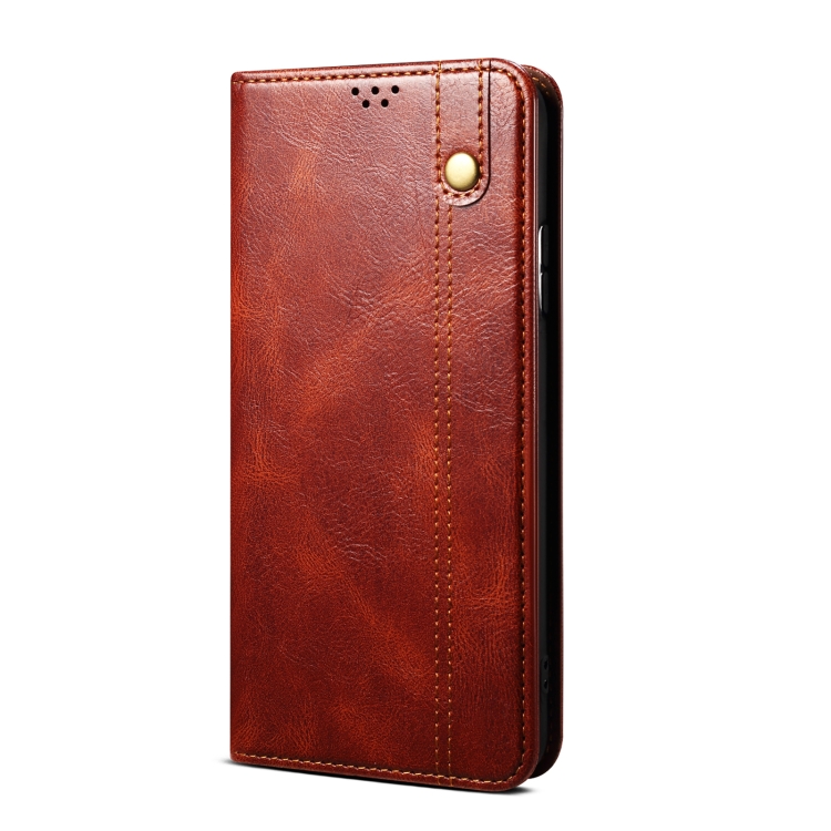  Xiaomi 13 Pro 5G Fodral Oil Wax Flip Läder Brun