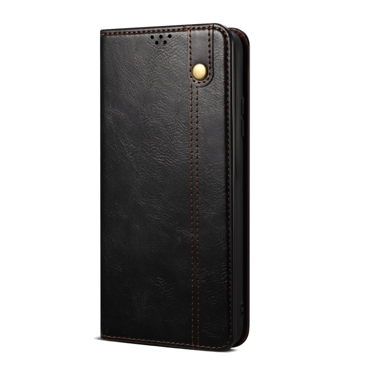  Xiaomi 13 Pro 5G Fodral Oil Wax Flip Läder Svart