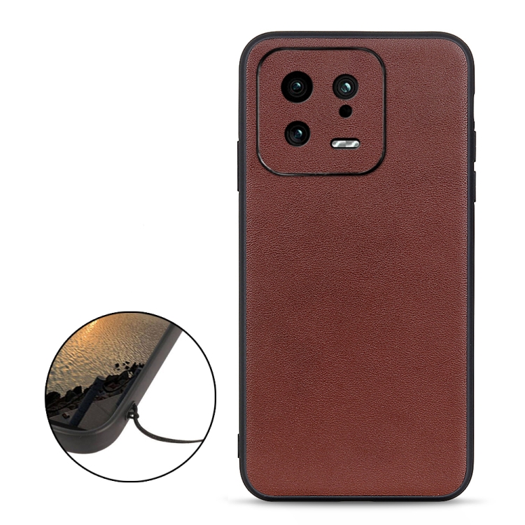  Xiaomi 13 5G Skal Äkta Läder Brun