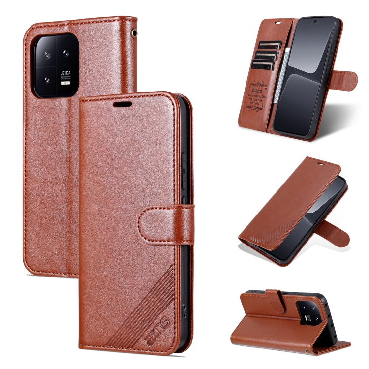 AZNS AZNS Xiaomi 13 Pro 5G Fodral Läder Brun