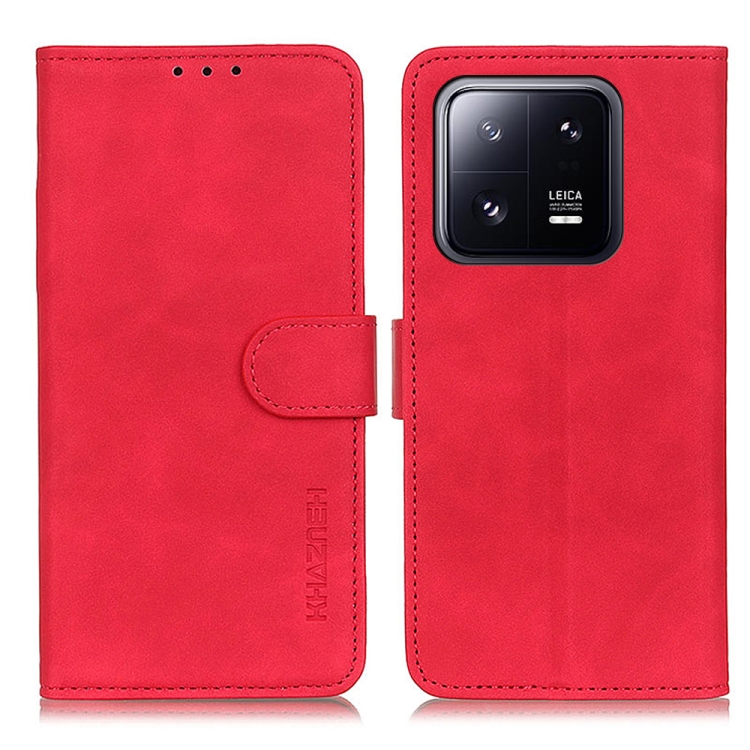 KHAZNEH KHAZNEH Xiaomi 13 Pro 5G Fodral Retro Läder Röd