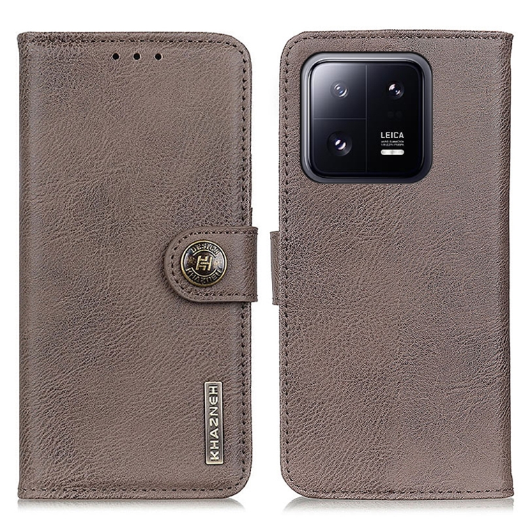 KHAZNEH KHAZNEH Xiaomi 13 5G Fodral Läder Khaki