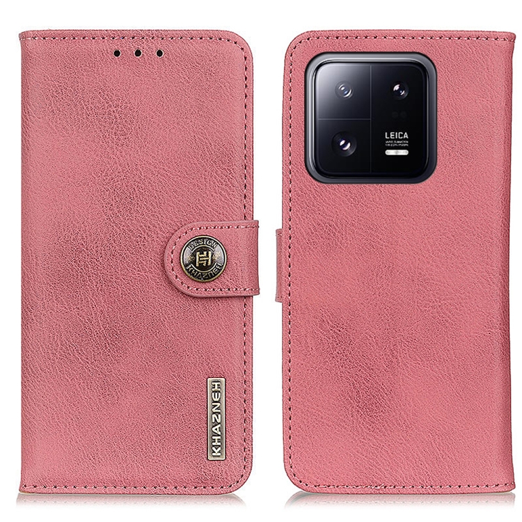 KHAZNEH KHAZNEH Xiaomi 13 Pro 5G Fodral Läder Rosa