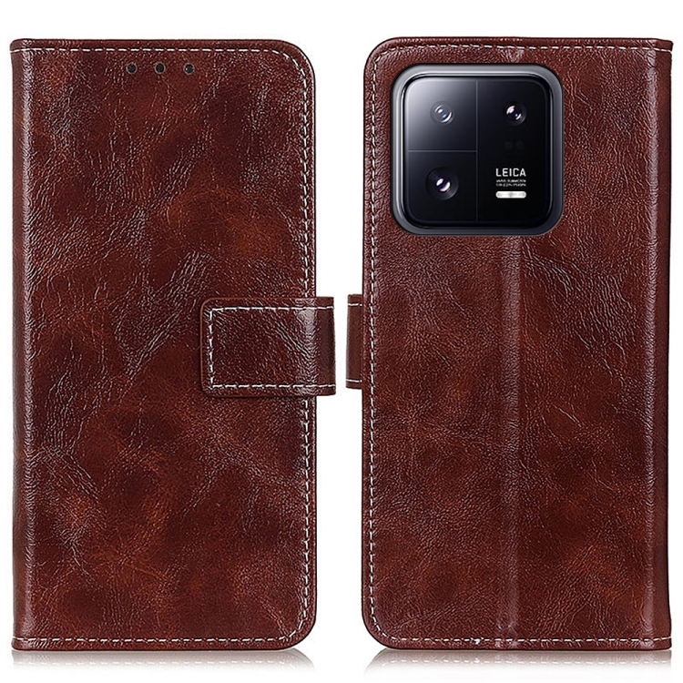  Xiaomi 13 5G Fodral Crazy Horse Retro Läder Brun