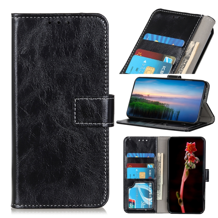  Xiaomi 13 Pro 5G Fodral Crazy Horse Retro Läder Svart