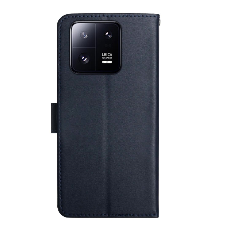  Xiaomi 13 Pro 5G Fodral Äkta Läder Nappa Textur Blå