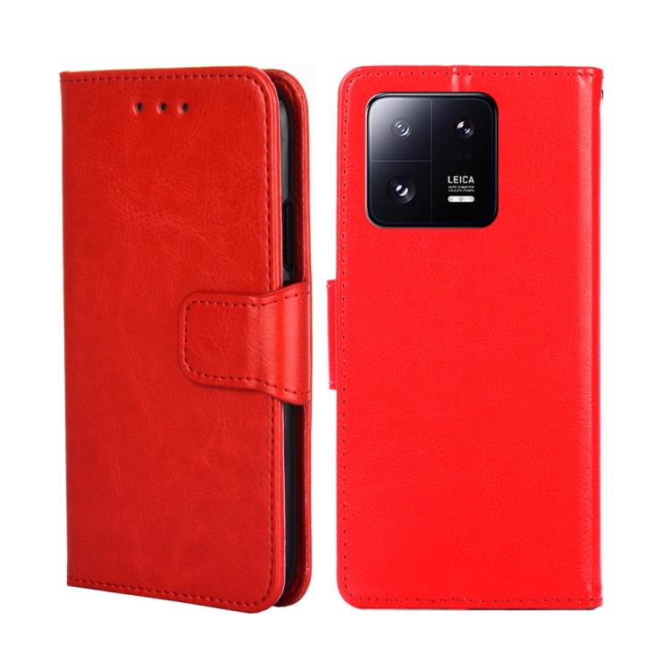  Xiaomi 13 Pro 5G Fodral Solid Läder Röd