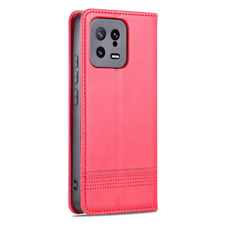 AZNS AZNS Xiaomi 13 5G Fodral Flip Läder Rosa/Röd