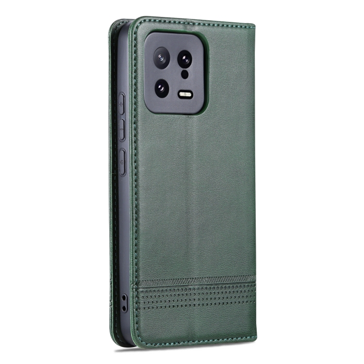 AZNS AZNS Xiaomi 13 5G Fodral Flip Läder Mörk Grön