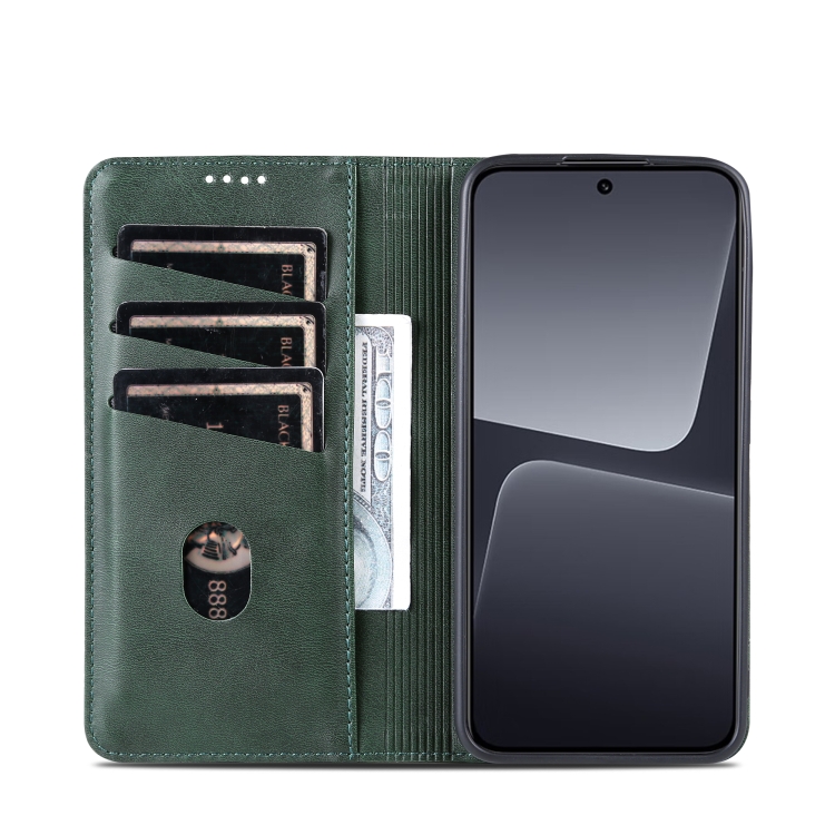 AZNS AZNS Xiaomi 13 5G Fodral Flip Läder Mörk Grön