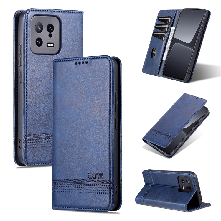 AZNS AZNS Xiaomi 13 5G Fodral Flip Läder Blå