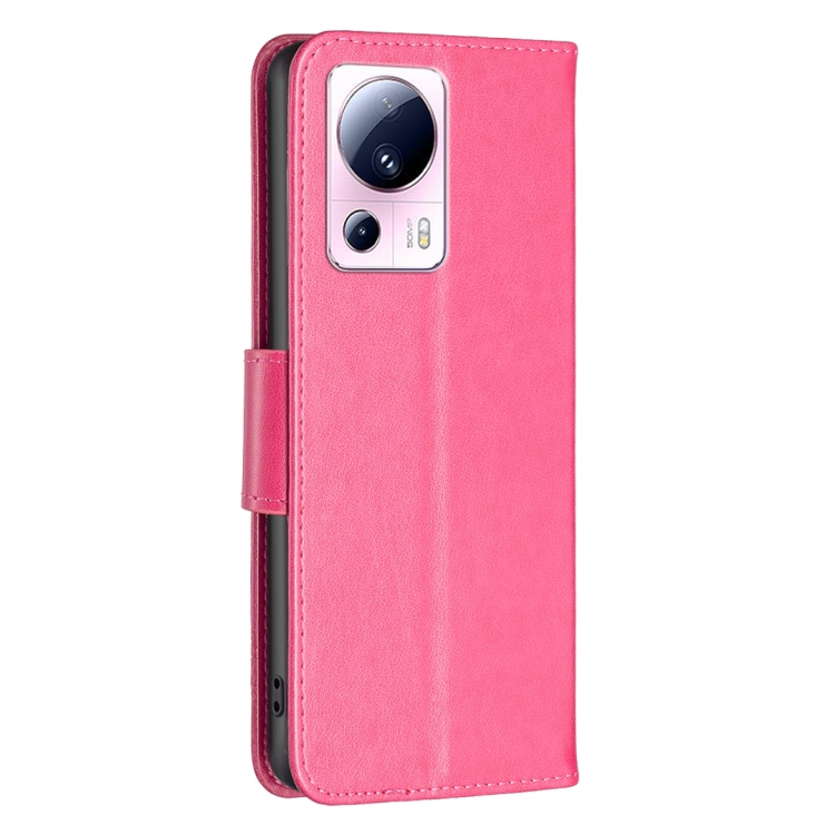  Xiaomi 13 Lite 5G Fodral Med Fjäril Tryck Rosa