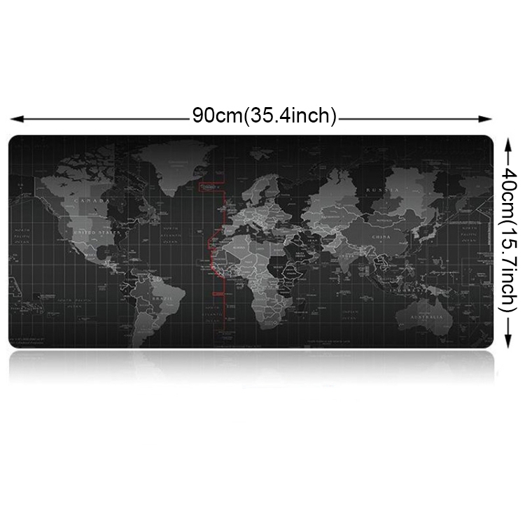  900 x 400 mm Musmatta/Skrivbordsmatta L Världskarta
