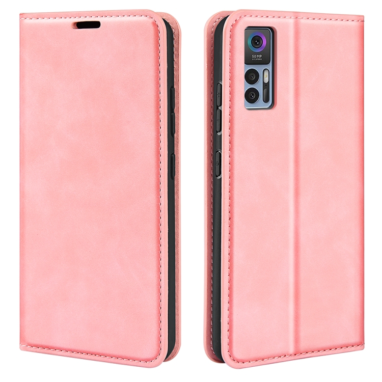  TCL 30+ (2022) Fodral Retro Flip Läder Rosa