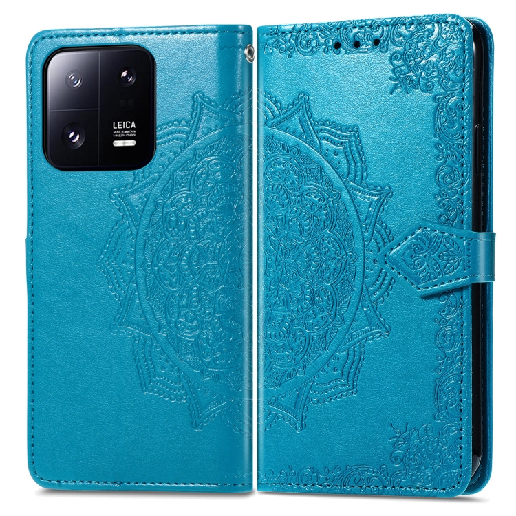  Xiaomi 13 5G Fodral Mandala Läder Blå