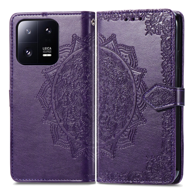  Xiaomi 13 5G Fodral Mandala Läder Lila