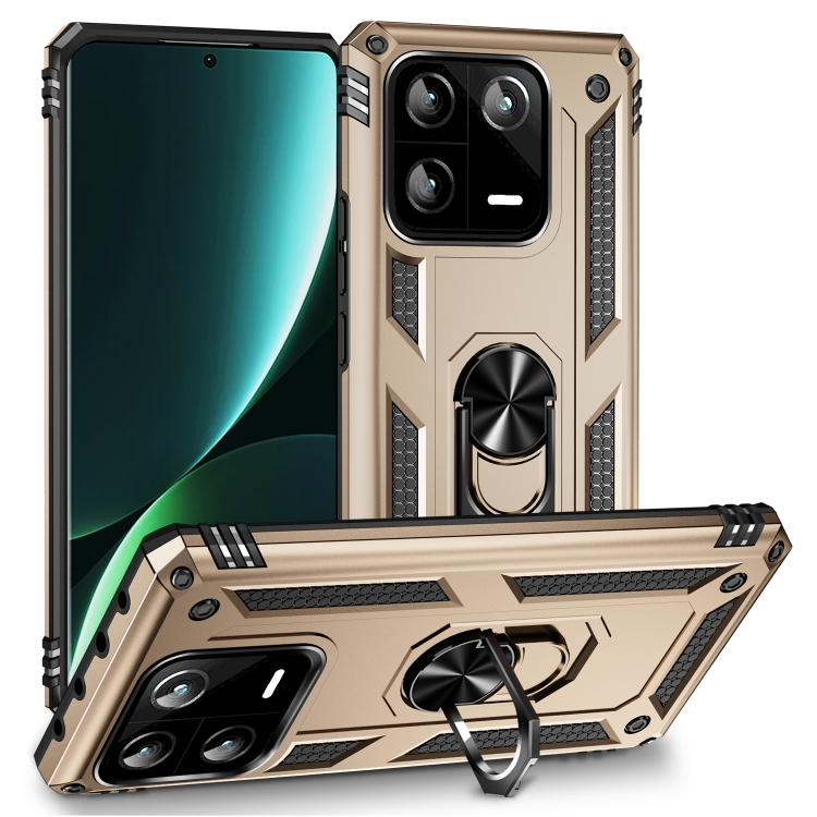  Xiaomi 13 Pro 5G Skal Ring Armor Guld