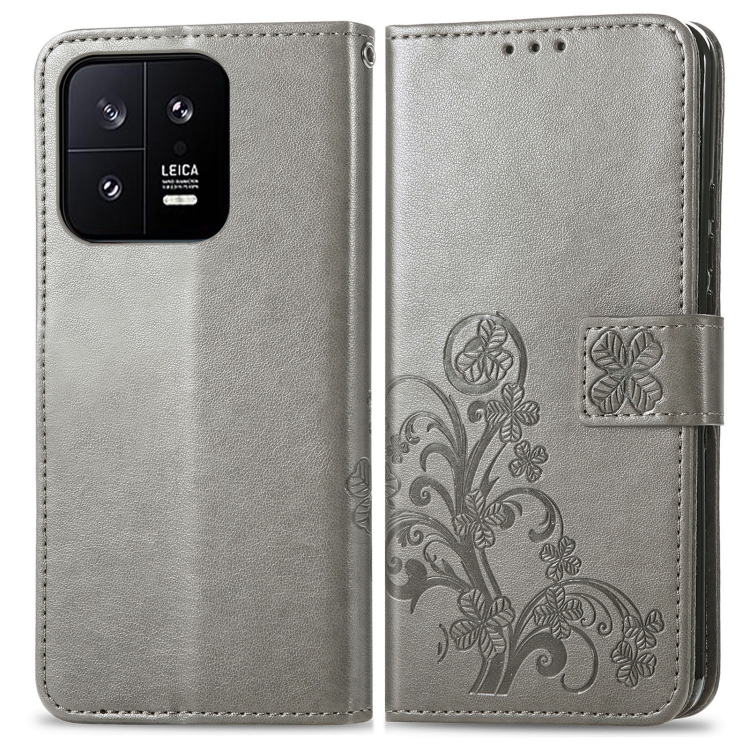  Xiaomi 13 5G Fodral Med Blommigt Tryck Grå