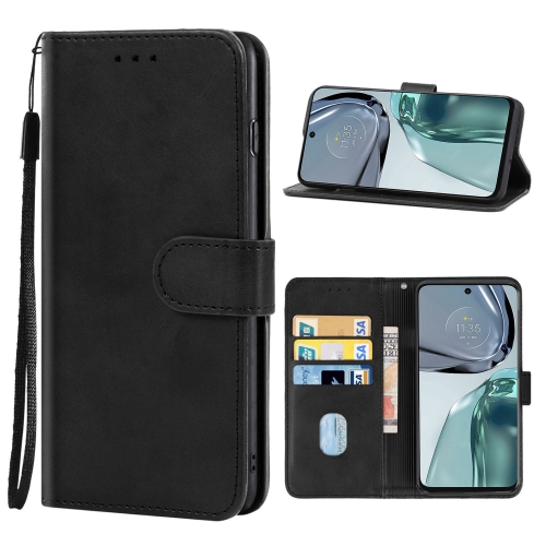  Motorola Moto G62 5G Fodral Solid Läder Svart