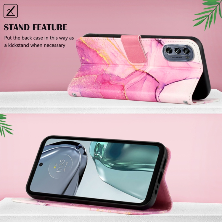  Motorola Moto G62 5G Fodral Marmor Rosa