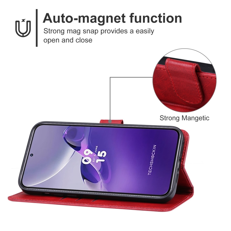  Samsung Galaxy A24 5G Fodral Läder Röd