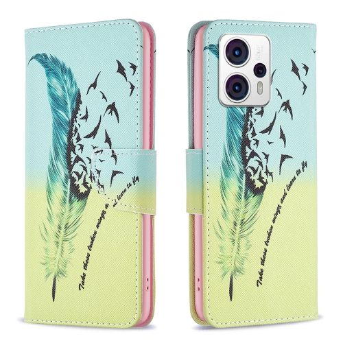  Motorola Moto G13 / G23 / G53 5G Fodral Med Tryck Fjäder