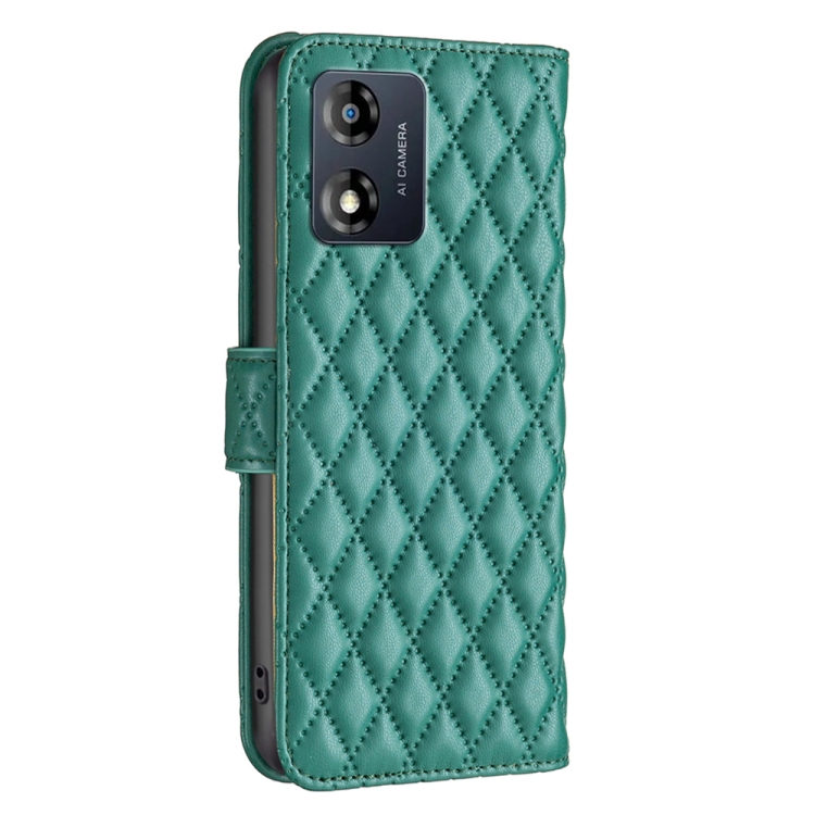  Motorola Moto E13 Fodral Diamond Läder Grön