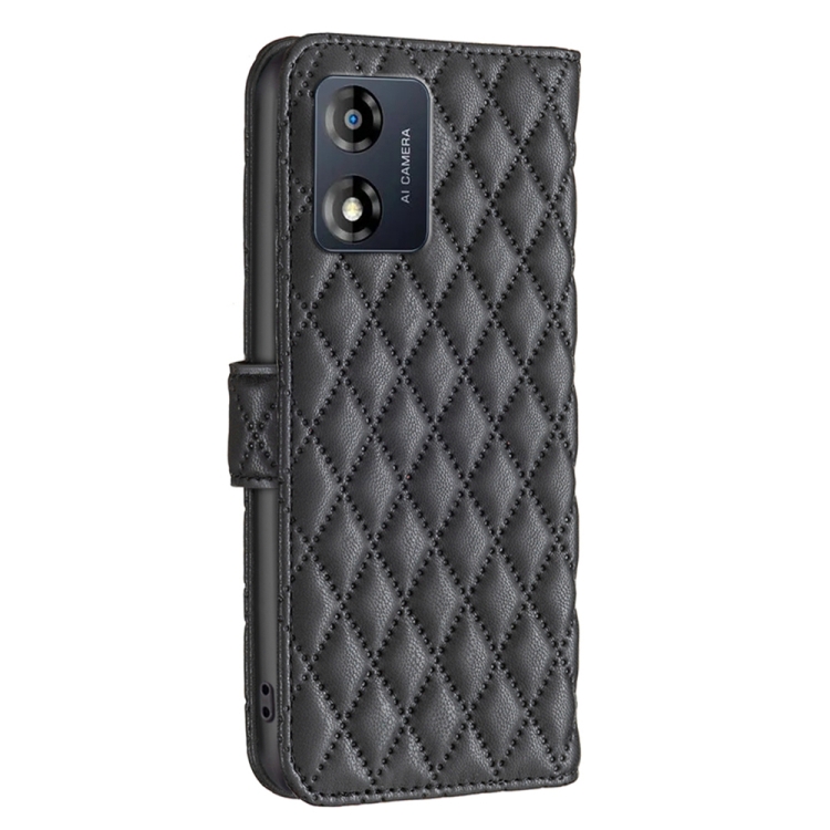  Motorola Moto E13 Fodral Diamond Läder Svart
