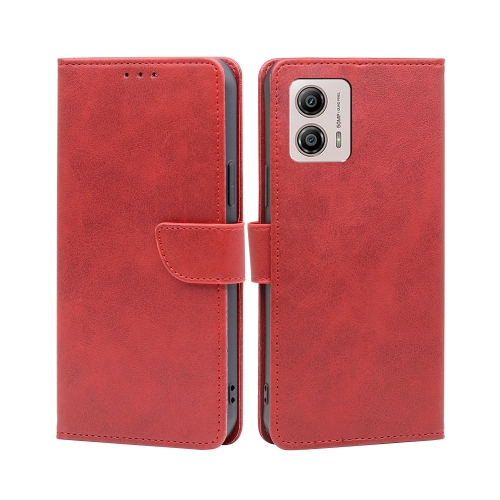  Motorola Moto G13 / G23 / G53 5G Fodral Solid Läder Röd