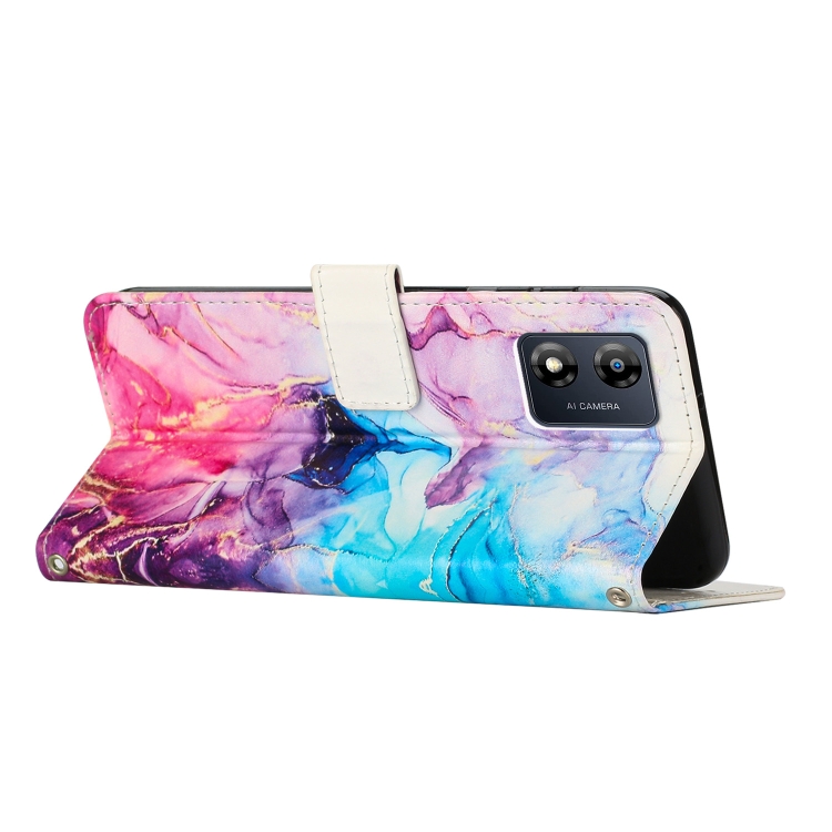  Motorola Moto E13 Fodral Marmor Rosa/Lila