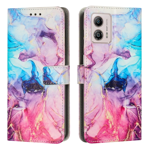  Motorola Moto G13 / G23 / G53 5G Fodral Marmor Textur Rosa/Lila