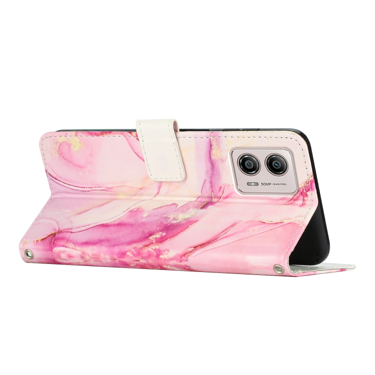  Motorola Moto G13 / G23 / G53 5G Fodral Marmor Textur Roséguld